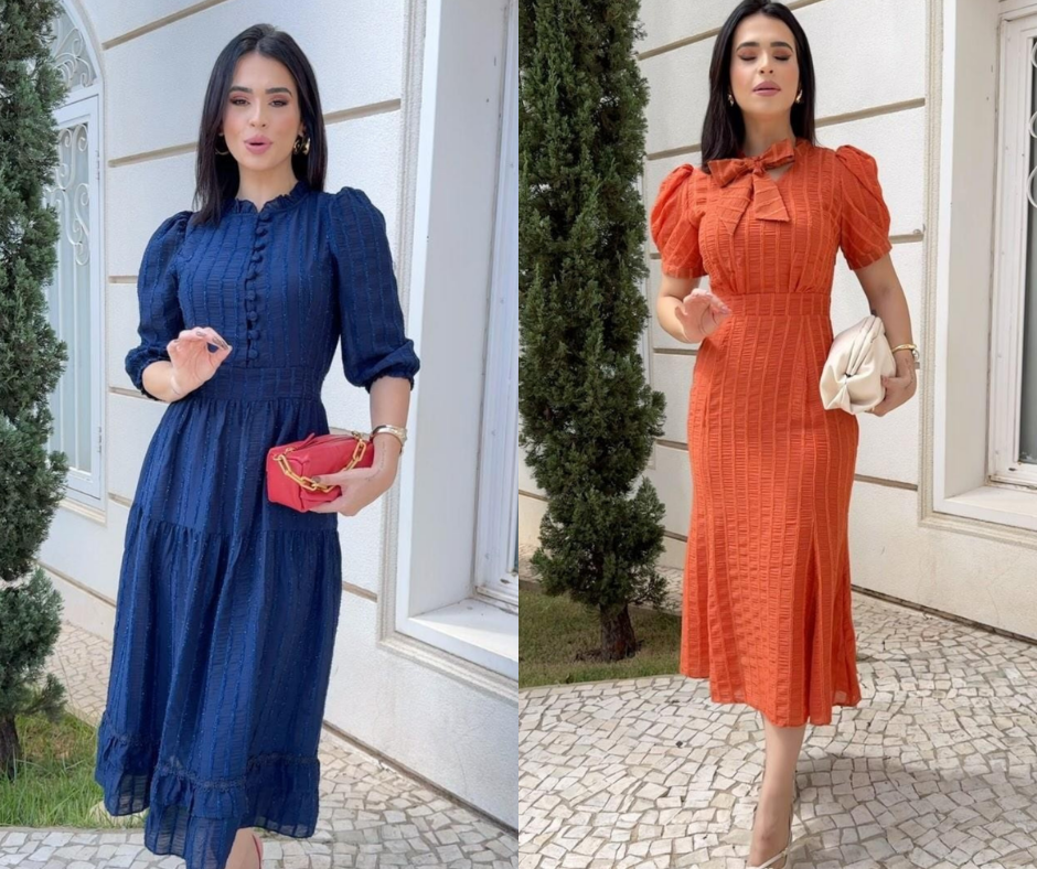 KIT 4 - Vestido Adélia + Vestido Amanda